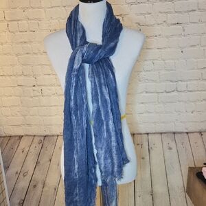 Chico's Lightweight Washed Indigo Scarf